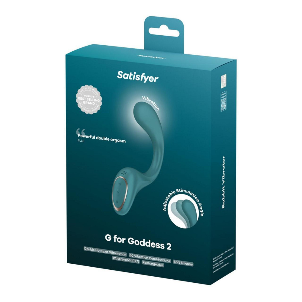 Вагінально-кліторальний вібратор Satisfyer G for Goddess 2 Bottle Green, 2 мотори Sex Aura Київ - фото 5