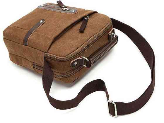 Сумка вертикальная текстильная Vintage 20155 Коричневая Киев