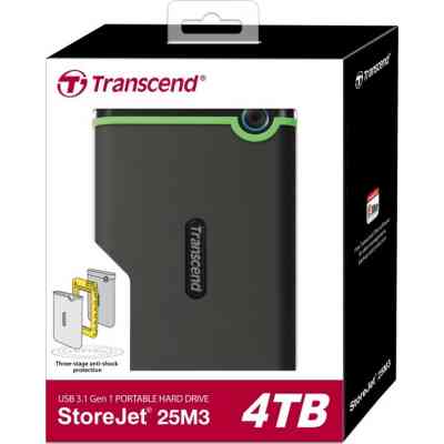 Зовнішній жорсткий диск 2.5&quot; 4TB Transcend (TS4TSJ25M3S) Вінниця
