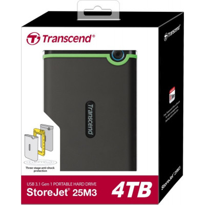 Зовнішній жорсткий диск 2.5&quot; 4TB Transcend (TS4TSJ25M3S) Вінниця - фото 3