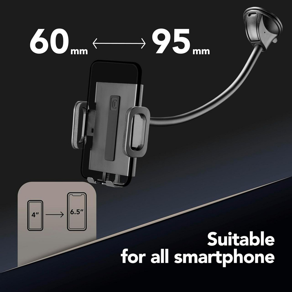 Vivanco PilotFlexik держатель для смартфона универсальный 180 мм регулируемый до 95 мм черный-серый Киев - изображение 3