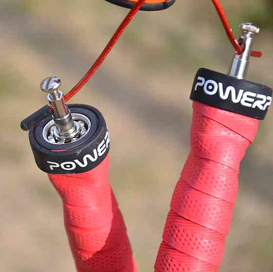 Скакалка швидкісна на підшипниках PowerPlay 4208 Fitness Jump Rope Червона (3m.) Луцьк