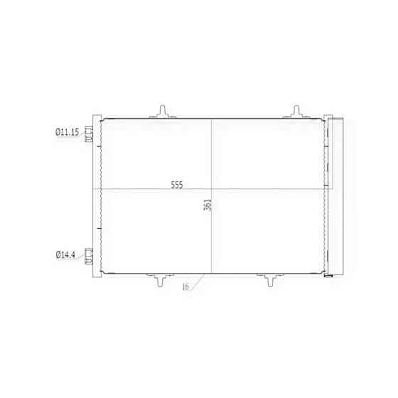 Радиатор Citroen C2, C3, Peugeot 206, 207 1.1-1.6D 02- кондиционера Мукачево