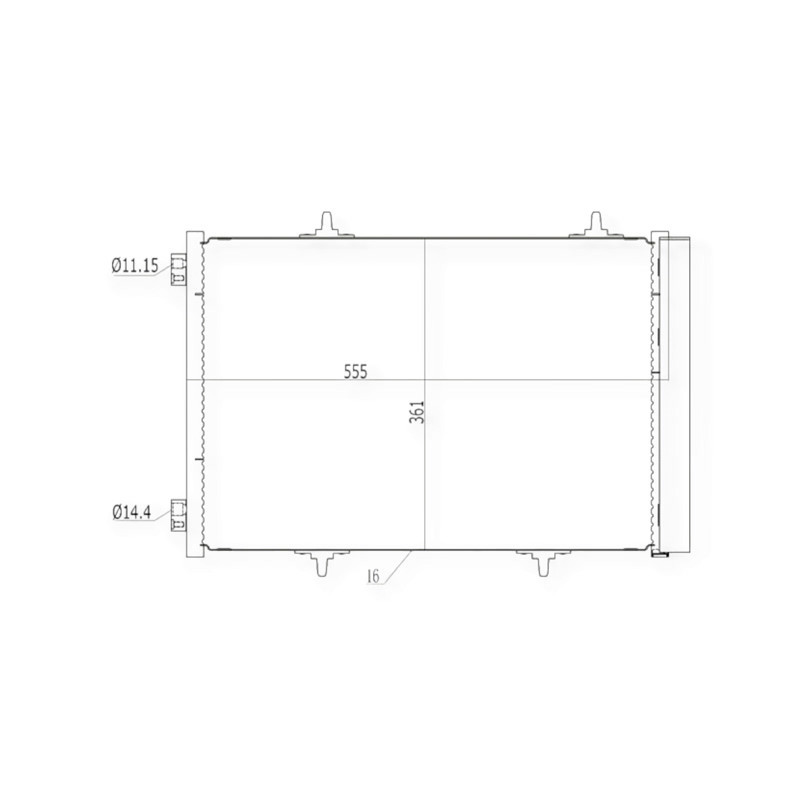 Радіатор Citroen C2, C3, Peugeot 206, 207 1.1-1.6D 02-кондиціонера Мукачево - фото 3