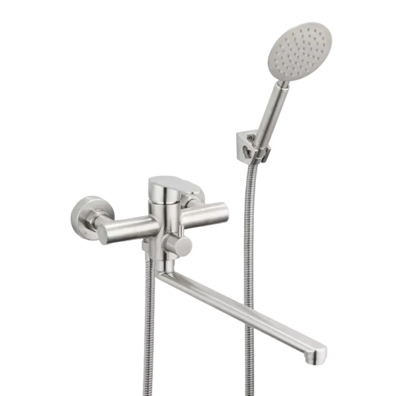 Смеситель для ванны с душевым гарнитуром Frap H48 F2248 нержавеющая сталь Киев