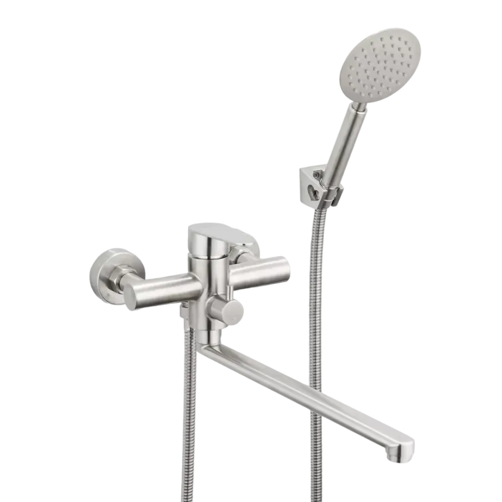 Смеситель для ванны с душевым гарнитуром Frap H48 F2248 нержавеющая сталь Киев - изображение 1