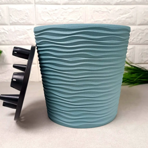 Вазон Ф'южн зі вставкою 12*11см низький сизо-блакитний Алеана Житомир - изображение 4