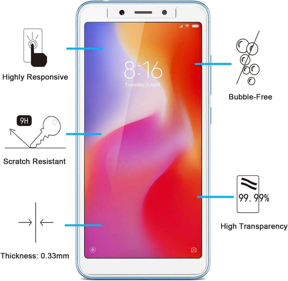 Защитное стекло Xiaomi Redmi 6/6A прозрачное 5.45