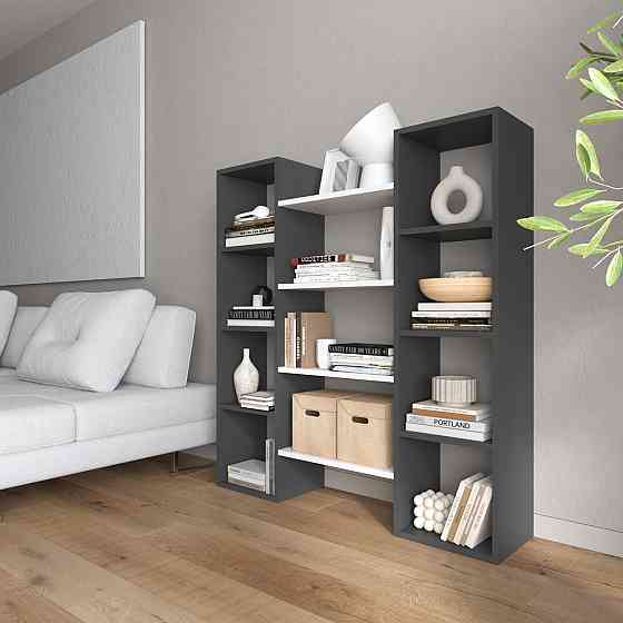 Стелаж для книг VAYS D-8, сучасна полиця, ЛДСП 130×30×140 см - для дому, офісу, вітальні Львів