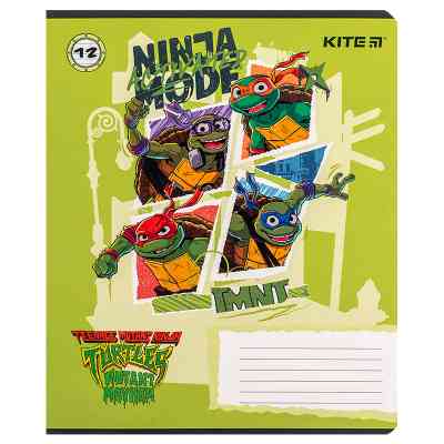 Тетрадь Kite Ninja Turtles, 12 листов, линия (NT24-234) Винница