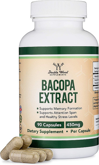 Екстракт бакопи дрібнолиста Double Wood Bacopa Monnieri Extract 450 mg 90 capsules Луцьк - фото 1