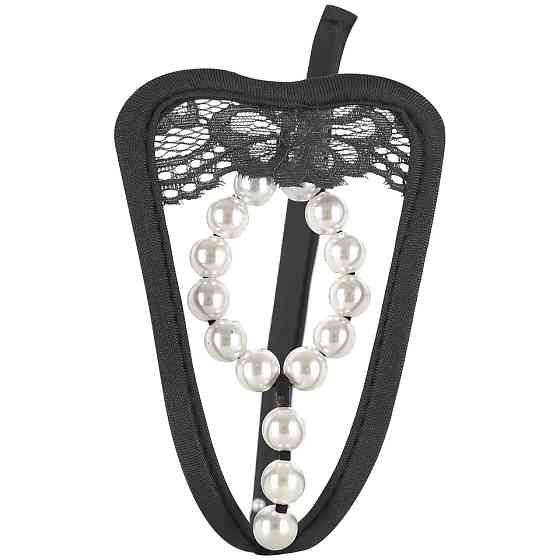 Чоловічі інтимні труси з намистом one size чорний Київ