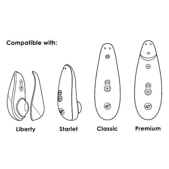 Сменные насадки на Womanizer Premium, Liberty, Starlet, Classic, малиновый, размер М Sex Aura Киев