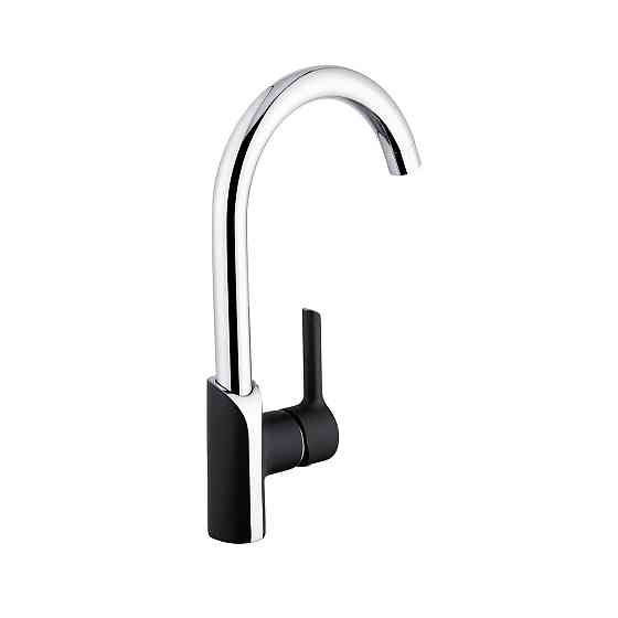 Змішувач для кухні Kroner KRP Essen - SCH030 хром/чорний Київ