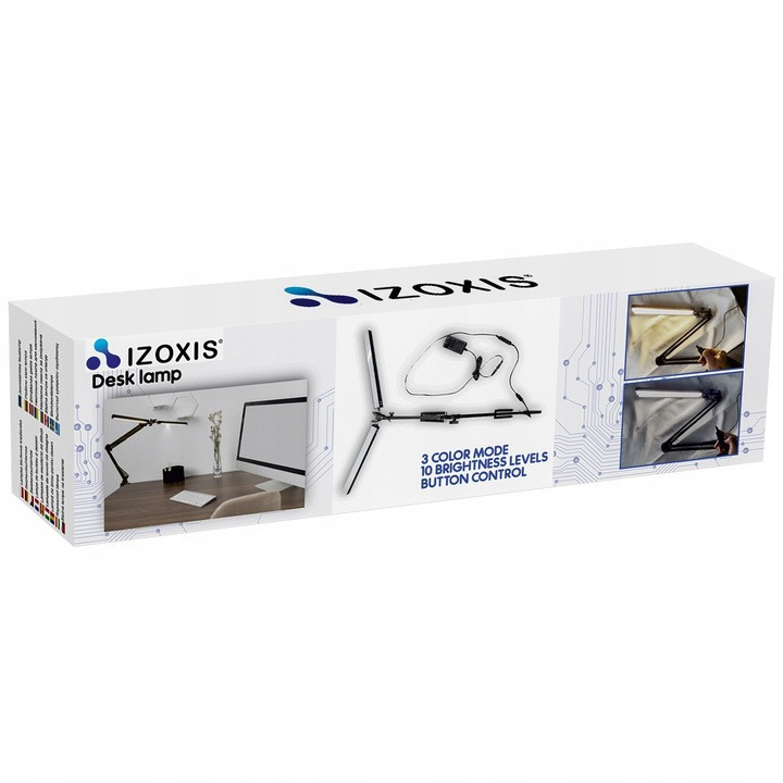 Настольная лампа двойная регулируемая 2200 люмен ,10 уровней света Izoxis (24223) 24 Вт Нововолынск - изображение 8