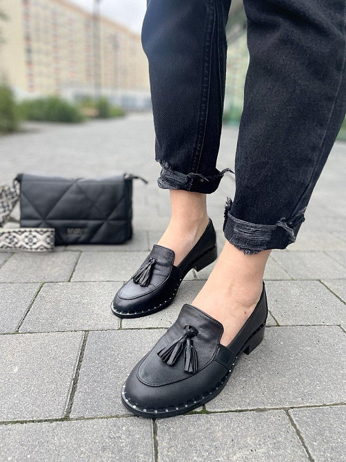 SOTHBY'S Туфлі жіночі Sothby 's M-594 чорні (весна-осінь, шкіра натуральна) (5286) лише 37р. 37 Коломия - фото 1