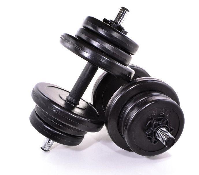 Комплект гантелей + з'єднювач 22 кг (2 по 11 кг) штанга, гантелі Київ - фото 2