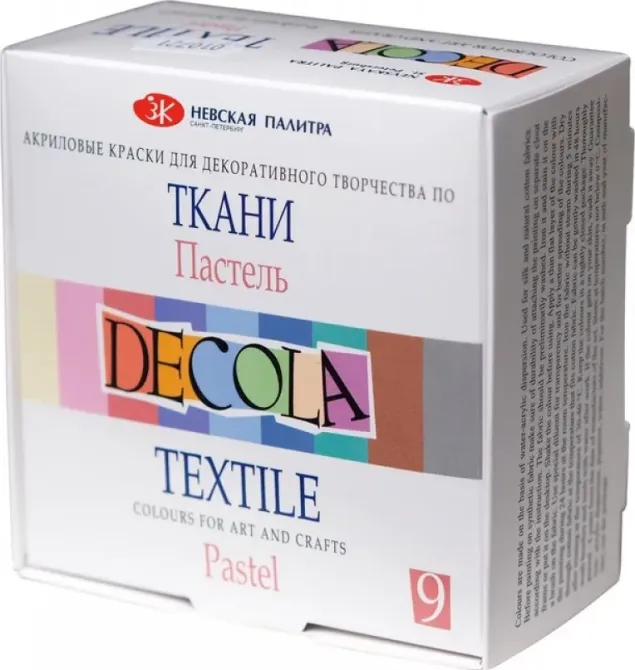 Набір фарб акрілових "Пастель" Професійна тканина картон 9колх20мл 353599, шт Київ - фото 1