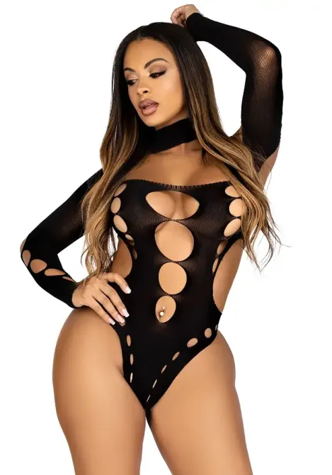 Боді Leg Avenue Seamless thong back bodysuit Black One Size Львів - фото 5