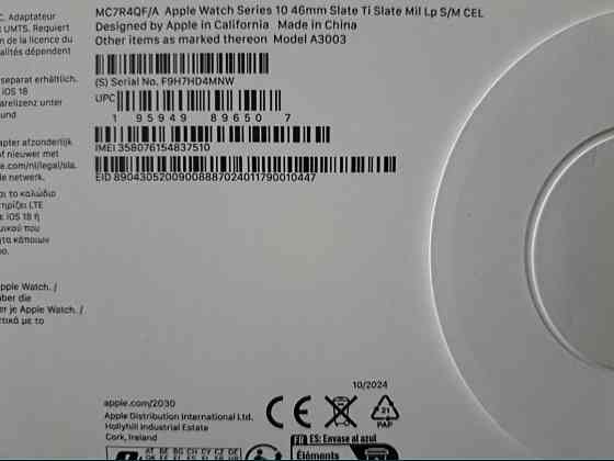 Смарт-Часи Apple Watch Series 10, GPS + Gellular 46 mm. Slate Titanium s/m. Київ