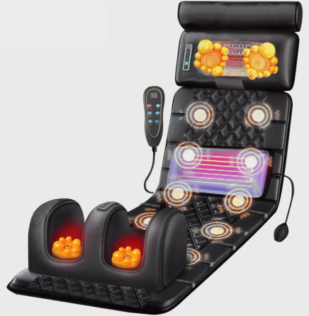 Багатофункціональний масажний матрац 406-G (витягування хребта, гарячий компрес) + пульт Чорний Вінниця