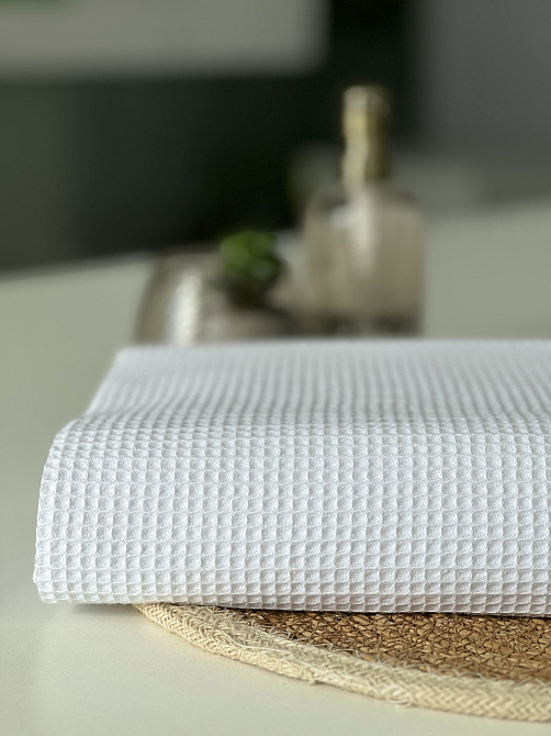 Вафельное полотенце Ideal Textile 100х150 см 220 г/м2 (56861026) Білий Черновцы - изображение 2