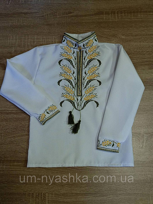 Хлопчача натуральна вишиванка "Колоски" 104-164 Кривий Ріг - фото 3