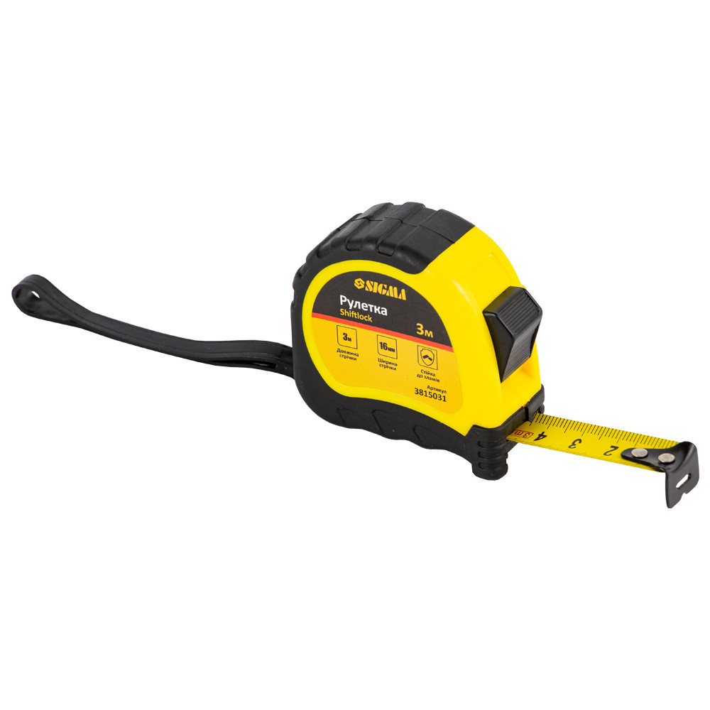 Sigma Рулетка shiftlock 3м×16мм SIGMA (3815031) Коломыя - изображение 1