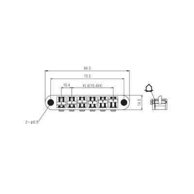 Бридж для гитары Paxphil BM022 Black Винница