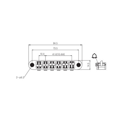 Бридж для гитары Paxphil BM022 Black Винница - изображение 3