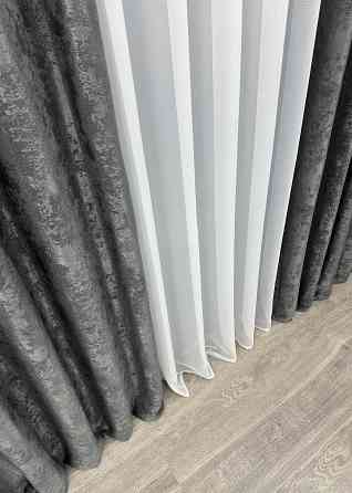 Шторна тканина жакард, колекція "Sultan XO" Туреччина колір графітовий 1123ш Київ