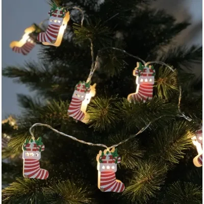 Гирлянда Chomik Носок новогодний 1.65 м 10 LED Теплый белый (5900779854093) Вінниця