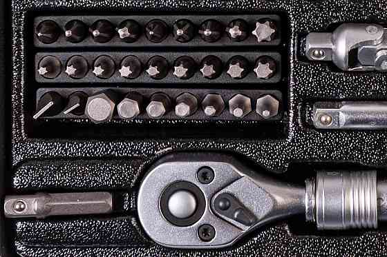 MASTERTOOL Набір інструментів MASTERTOOL PROFI ¼" 45 шт 4-13 мм телескопічна тріскачка CrV50BV3 Коломия