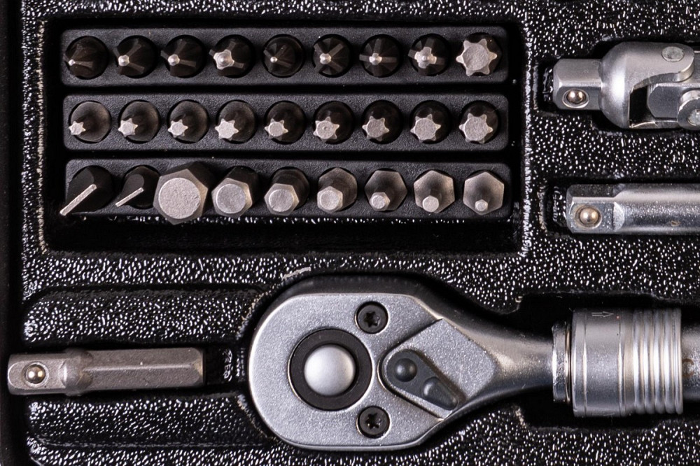 MASTERTOOL Набір інструментів MASTERTOOL PROFI ¼" 45 шт 4-13 мм телескопічна тріскачка CrV50BV3 Коломия - фото 6