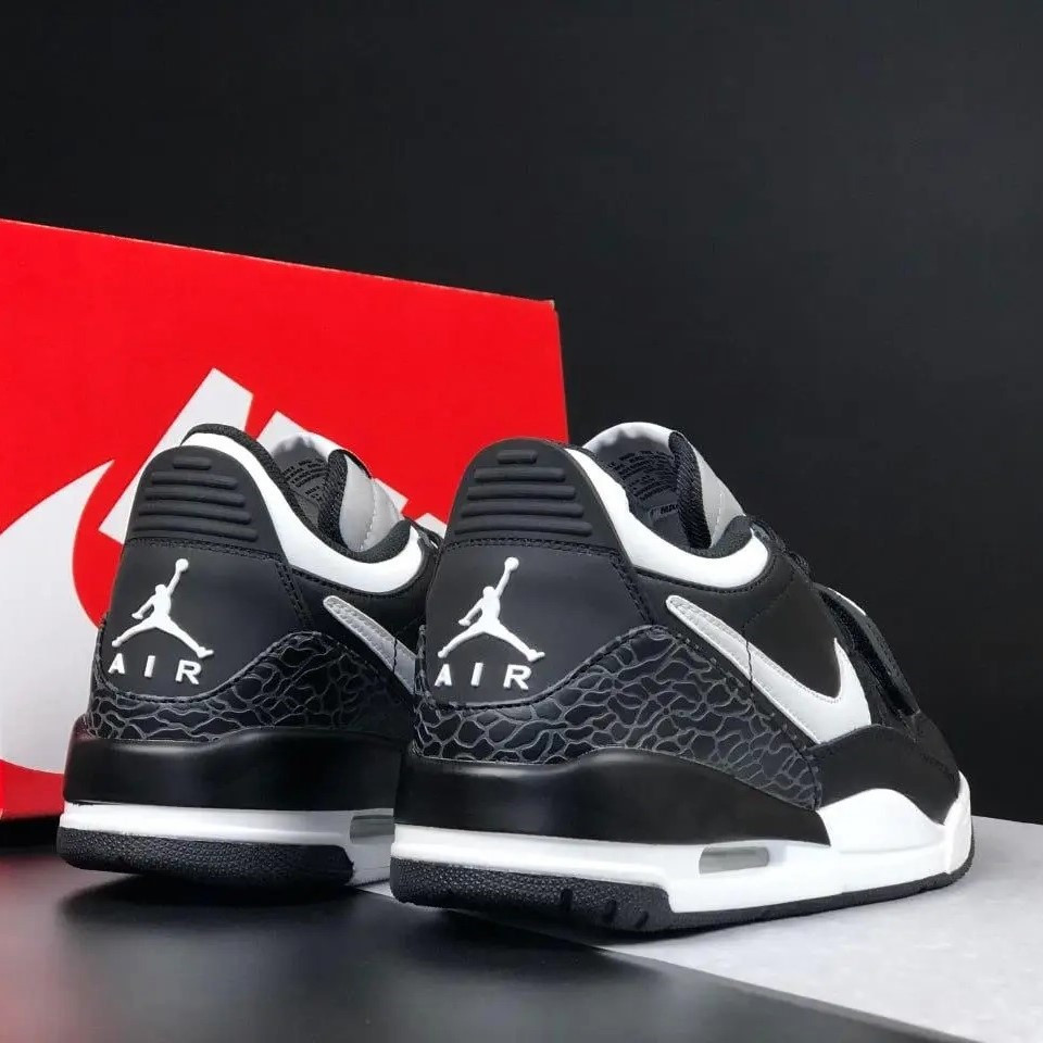 Мужские Кроссовки Nike Jordan Черные Кожаные Джорданы Найк (размеры: 41,42,43,44,45) Видео Обзор Днепр - изображение 8