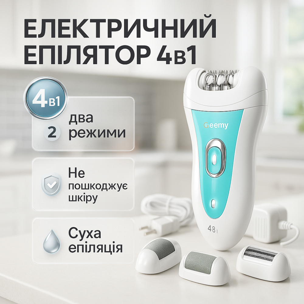 Эпилятор для быстрого удаления волос Gemei Пилка для пяток профессионального использования DT-57 Львов - изображение 19