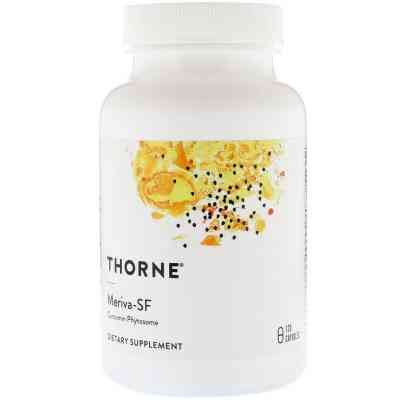 Травы Thorne Research Фитосома Куркумина, Meriva-SF, Curcumin Phytosome, 120 Капс (THR-00484) Винница