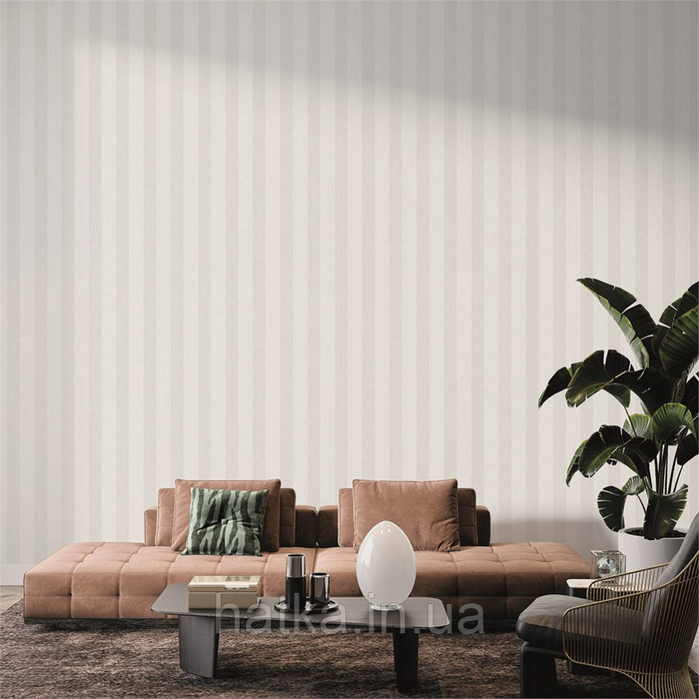 Шпалери вінілові на флізеліні гарячого тиснення DUKA Selective1.06х10 смуги білі блакитні матові DK32452-1 Київ - фото 5