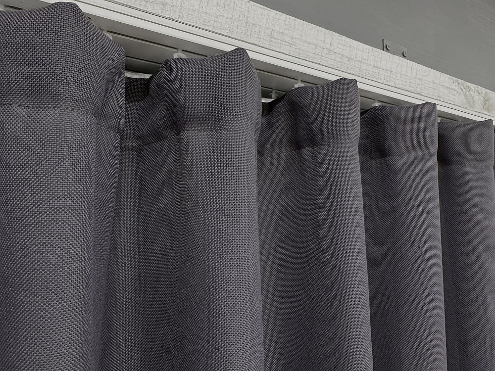 Комплект коротких штор VR-Textil Льон Мішковина № 1234ш Сірий 130х170 см 2 шт (35-0301) Київ - фото 15