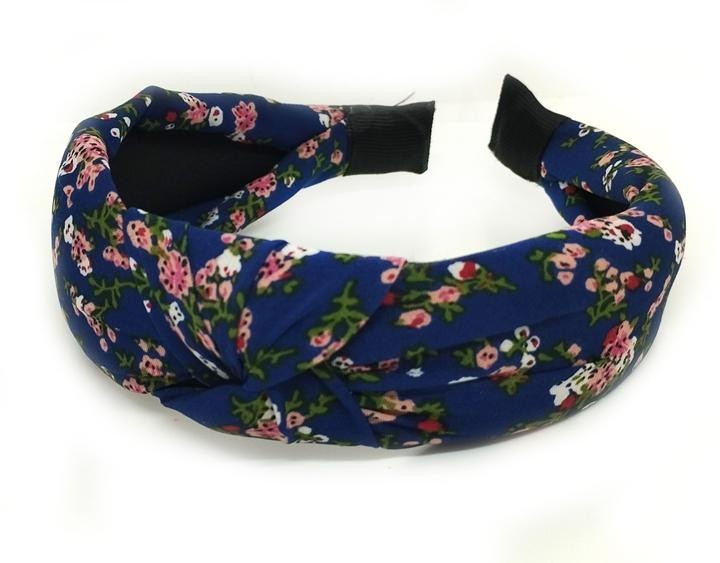 Обруч чалма темно синий в цветок Киев - изображение 1