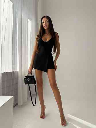 Жіноча базова мініспідниця-шорти костюмка Чорний, 42/44 Одеса