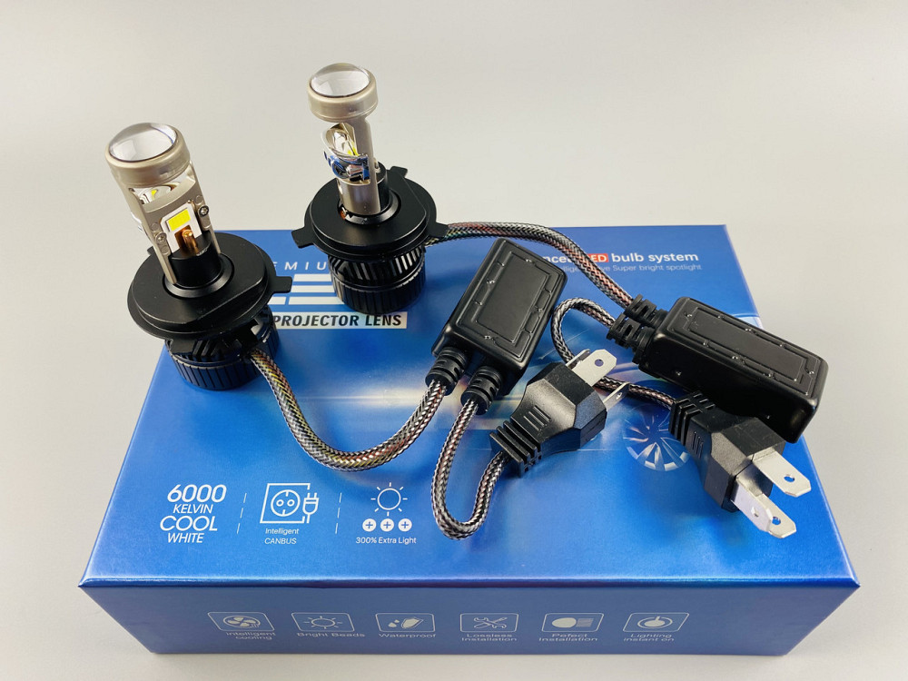 Світлодіодна лампа. (К-кт 2 шт) 12V-36V 90W set (реальних ватів) LED + лінза + чітка світлотінева межа Мукачево - фото 8