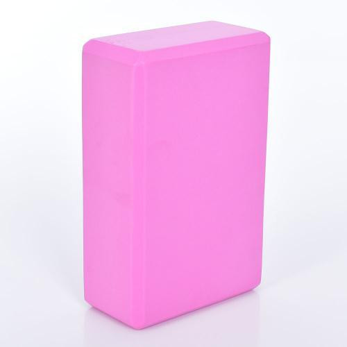 Блок для йоги, йога блок, кубик для фітнесу та розтяжки Profi рожевий 2 шт. Бровари - фото 2