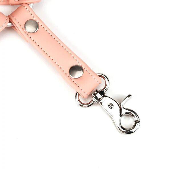 Крестовина для фиксации Liebe Seele Dark Candy Pink Hogtie, с кольцом, 4 карабина Sex Aura Киев - изображение 4