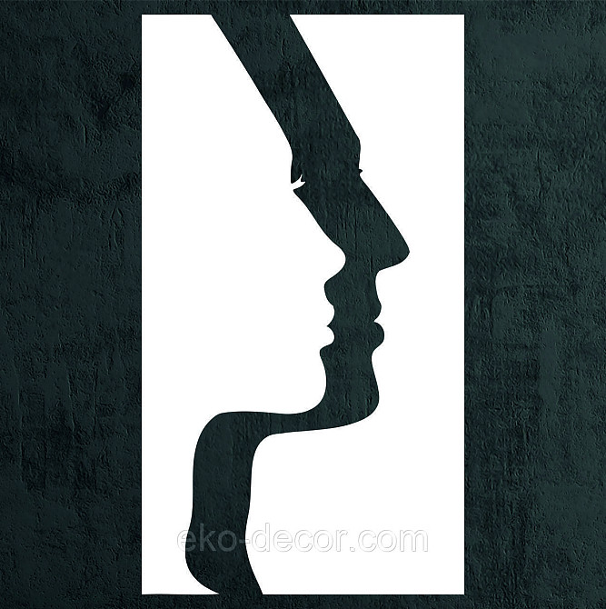 Декоративне настінне Панно «Сілует жінки», Декор на стіну 110*61 см, Білий Київ - фото 4