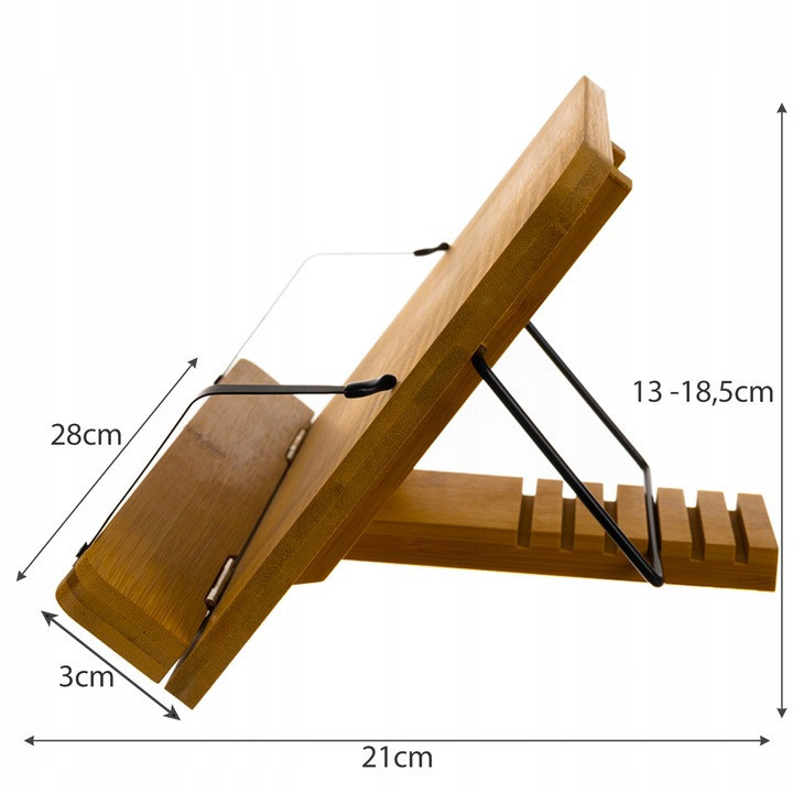 Бамбуковая Подставка регулируемая для книг / планшета Malatec (19222) Нововолынск - изображение 8