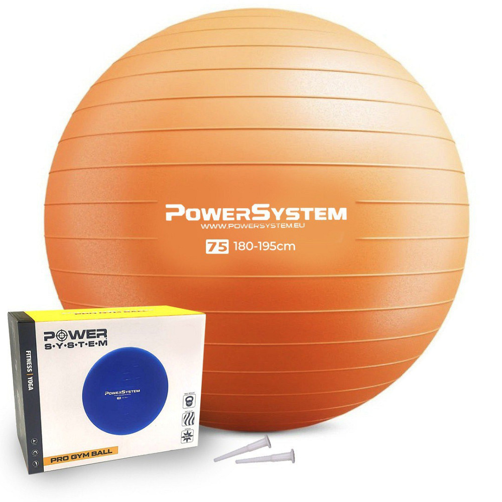 М'яч для фітнесу (фітбол) Power System PS-4013 Ø75 cm PRO Gymball Orange Луцьк - фото 1