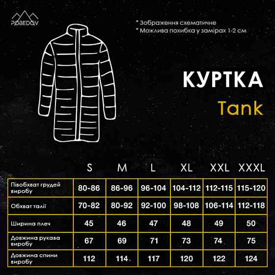 Чоловіча зимова куртка темно-синя Pobedov Tank S Київ