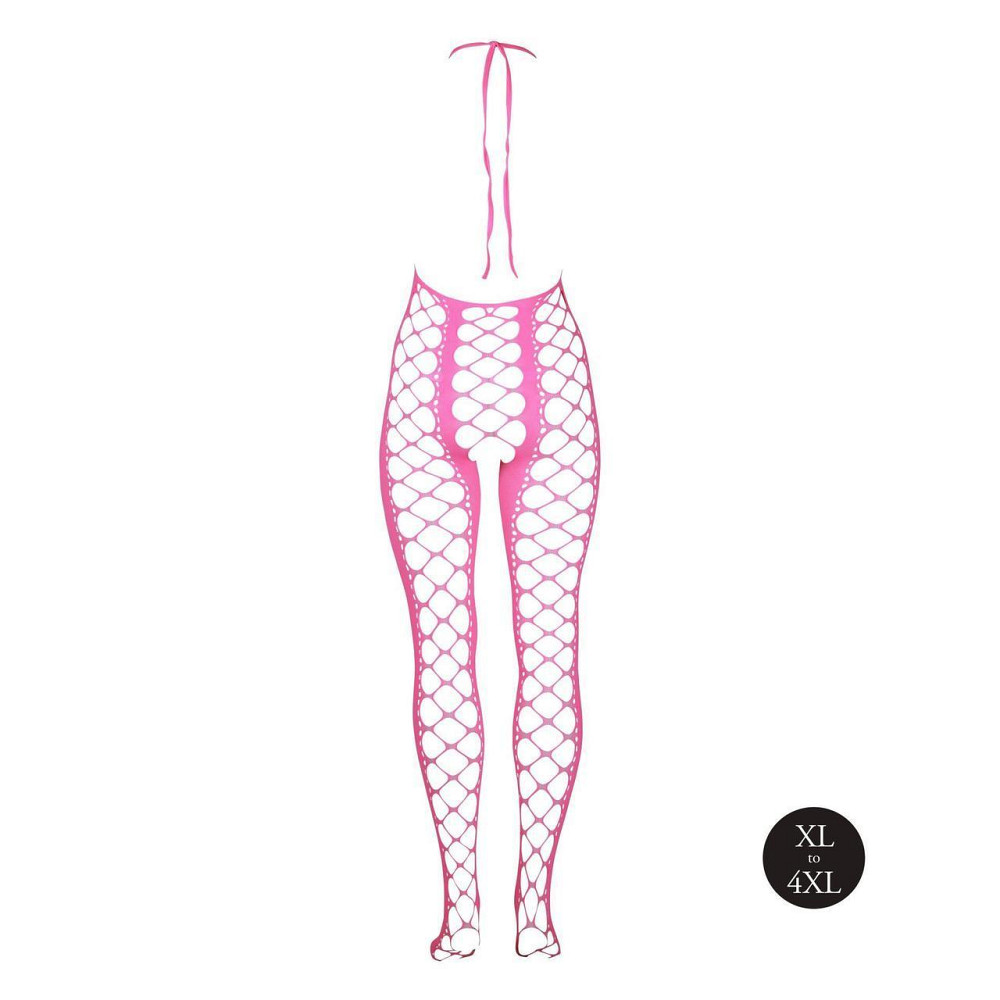 Бодістокінг - Ouch! Bodystocking With Halterneck Pink, XL/4XL Sex Aura Київ - фото 5