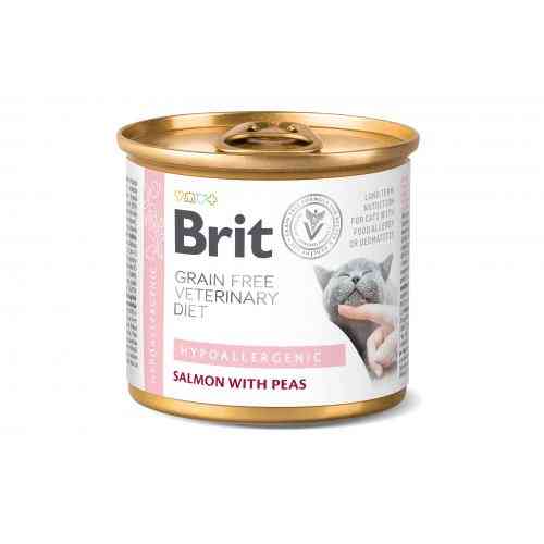 Вологий корм Brit Grain Free Veterinary Diets Hypoallergenic для котів із харчовою алергією або непереносимістю з лососем та Київ